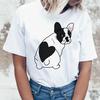 French Bulldog T -Shirt Women Female T -Shirt Top Tee Shirts Femme Cartoon Harajuku Kawaii Korean