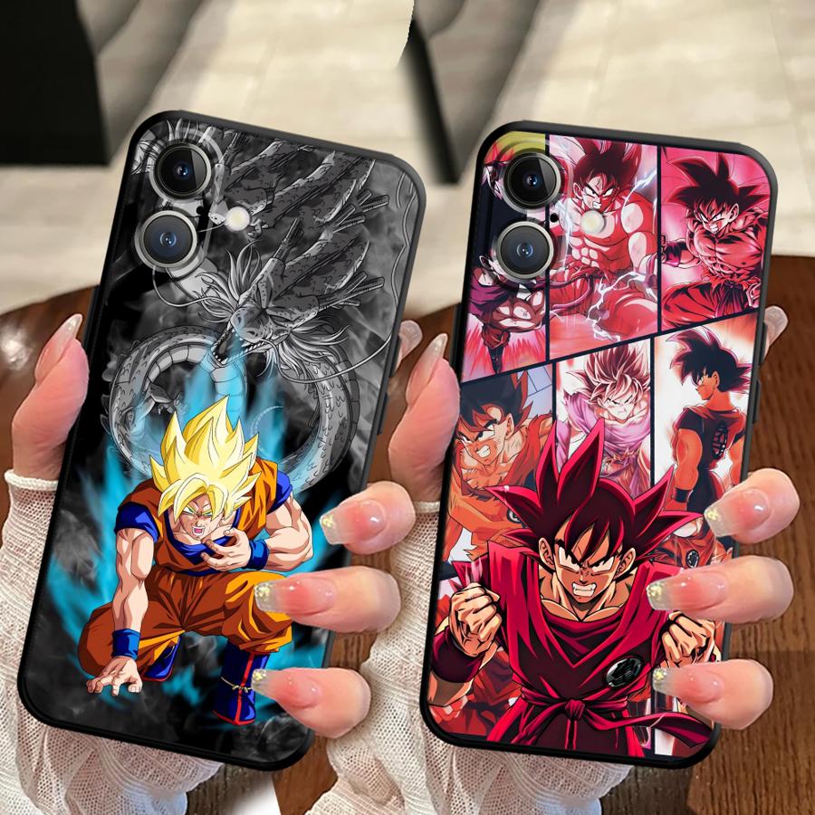 Черный Мягкий Чехол для Телефона для iPhone XR 15 16 14 Plus 13 12 11 17 Pro Max 7 8 17Air XS Max Аниме DragonS BallS