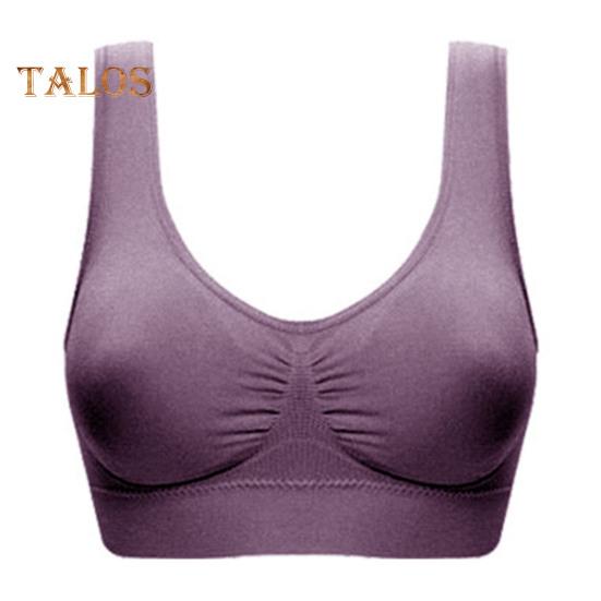 Бесшовные спортивные бюстгальтеры для женщин, большой размер, беспроводной бюстгальтер, майка со съемными подушечками, эластичный бюстгальтер для йоги