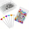 100Pcs/Box Crystal Head Sewing Pins Acrylic Pearl Bouquet Pins Diamond Head Pins for Dressmaking Quilting Straight Pins