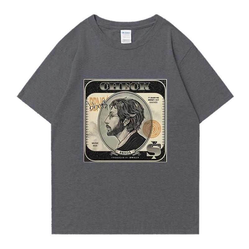 New in Hot Sale Bbno$ Check Fans Tour 2025 T Shirts Men Women Y2k Funny vintage short sleeve T-shirt Unisex 100% Cotton clothing
