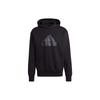 Adidas Solid Color Hooded Long Sleeve American Sweatshirt Men Sweatshirts Black IC3749