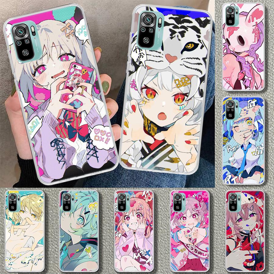 Милый Аниме Девушка INS Чехол для Телефона для Xiaomi Redmi Note 15 14 13 12 11 Pro Plus 14S 12S 11S 11T 11E 10S 10 Индивидуальные Fundas