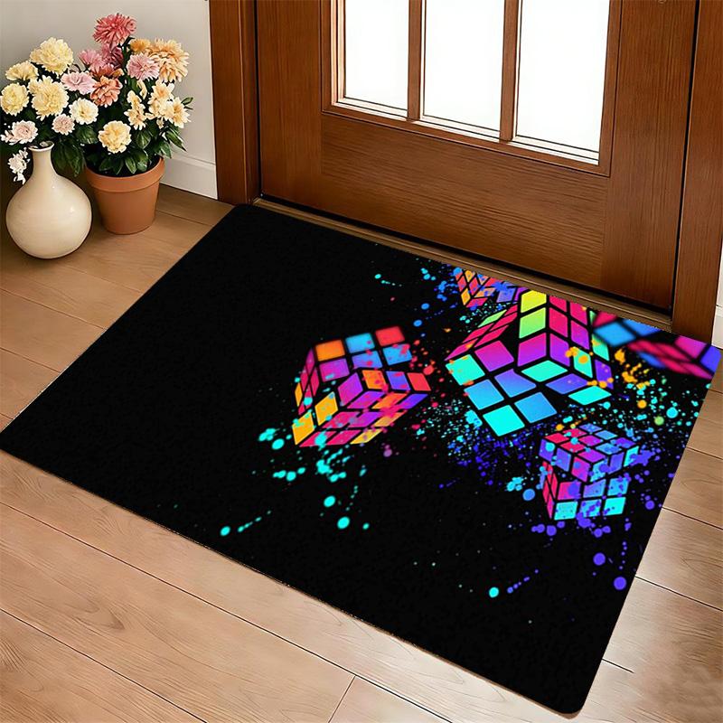 Color Blocks Living Room Nonslip Area Rug Soft Carpet For Bedroom Game Playroom Sofa Office Home Decor Doormat Christmas Gift C9301237