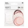 24 Round Pink Hanging Tags with Glossy Outline