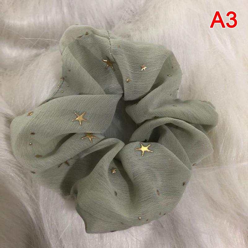 Women Girls Sweet Bright Print Elastic Hair Rubber Bands Ponytail Holder