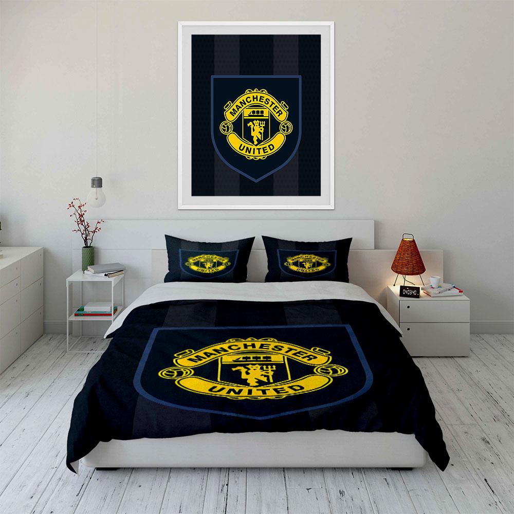 Manchester United Bedding Set Bedding Duvet Cover Set Duvet Cover Pillowcases (1 * Duvet Cover 2 * Pillowcases, without duvet insert)
