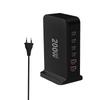 Зарядное устройство USB C 200 Вт Блок быстрой зарядки 6-портовая зарядная станция Кирпичик Зарядное устройство для ноутбука 2 USB+4 Type C для путешествий дома