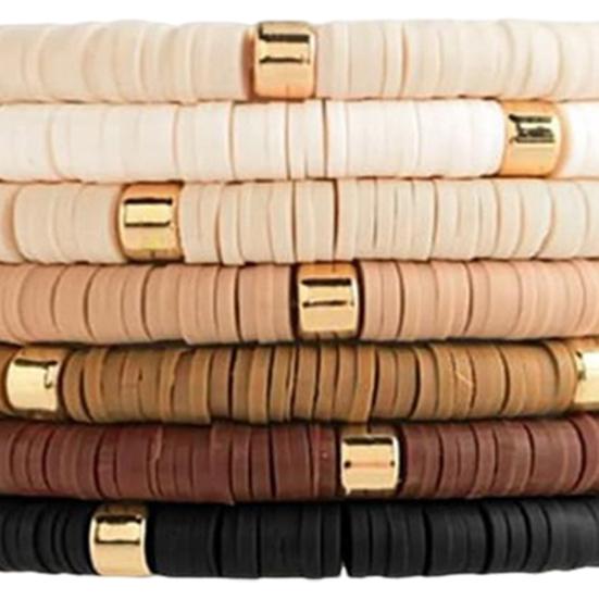 2414Pcs Clay Beads Bracelet Making Kit 6 Color with Letter Beads Non-fading Multi-purpose Soft Clay Beads Jewelry Making