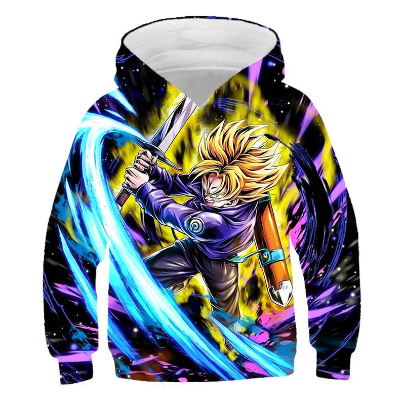 2025 Kids Japanese Anime Super Dragon Ball Pullover Super Goku 3D Print Boy Streetwear Fashion Jumper Casual Dragon Ball Cool Hoodie
