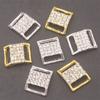 20pc Metal Buckles with Rhinestone for Bikini Bra Decoration Diy Belt Rings Sewing Bag Accessories 15x12mm