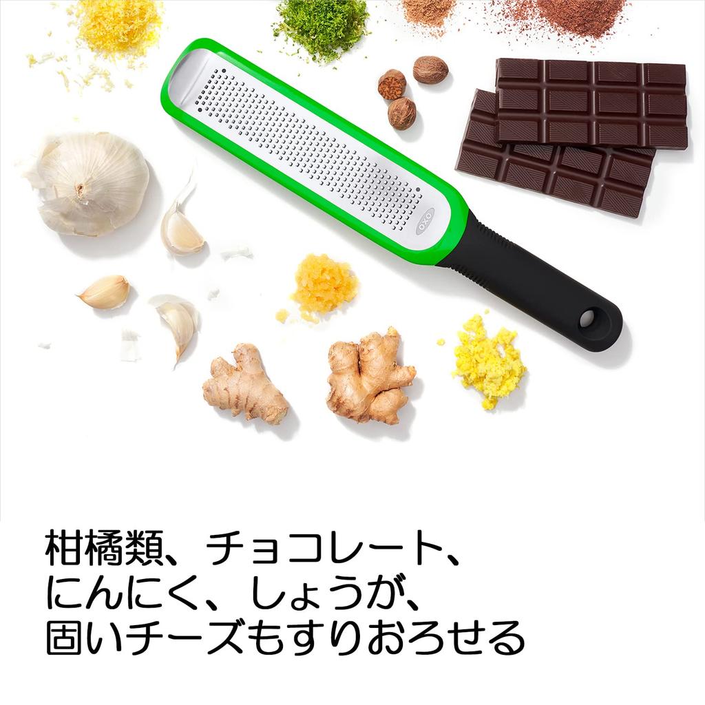 Терка OXO Grater Etching Zester Dishwasher Dryer Совместимость Зеленый Имбирь Чеснок Шоколад Сыр Цитрусовые