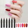 6-Color Quick-Dry Gel Nail Polish Pen Set, No UV Light Needed