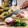 Stainless Steel Laser Grain Chef's Knife Color Wood Handle Imitation Damascus Kitchen Knife Japanese Santoku Bone Cutter Bread Fruit Knife
