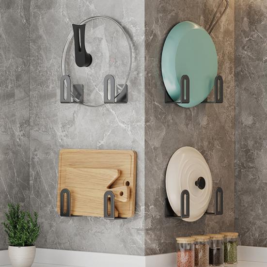 Держатель для разделочной доски, подставка для крышки кастрюли, прочная, несущая, простая в установке, многофункциональная настенная подставка-органайзер для разделочных досок