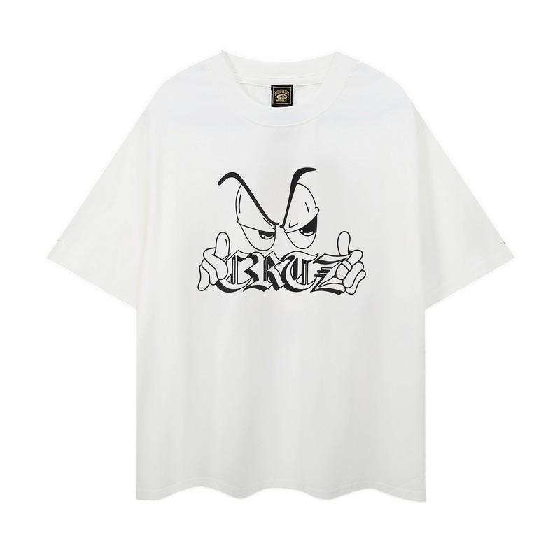 Series T-shirt short-sleeved letter logo printed crew neck half-sleeved top bottoming shirt ins tide