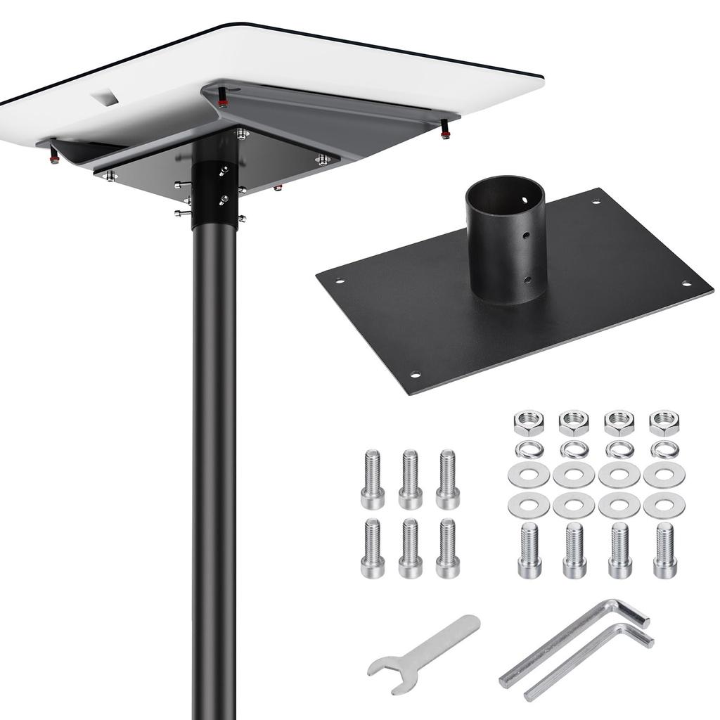 Source Factory Starlink Flat High Performance Pipe Adapter with Pole Roof Mount Options Starlink Mini Satellite Install Kit
