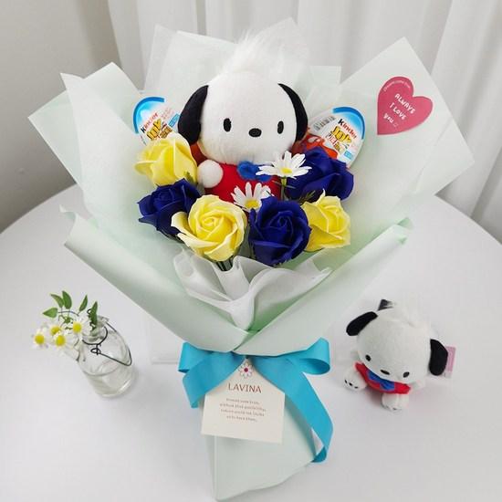 Sanrio Набор «Кукла Kinderjoy» с букетом и сумкой для покупок, популярный персонаж в Корее