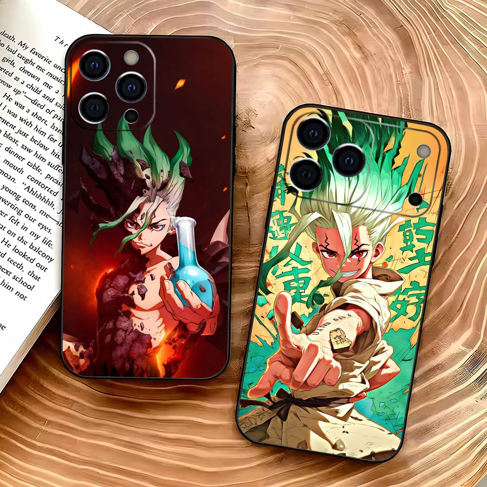Чехол для телефона Dr S-STONE для iPhone 17,16,15,14,13,12,11 Plus,Pro Max,XS,Мягкий черный чехол