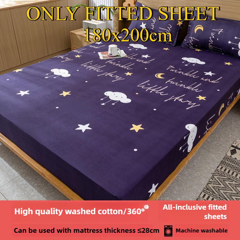 Простыня на резинке Не линяющая Не скатывающаяся Цельная простыня Нескользящая Разные размеры Постельное белье Покрывало-протектор