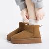 New Thickened and Fleece Snow Boots, Warm Cotton Boots, Versatile and Anti-slip Bread Cotton Shoes