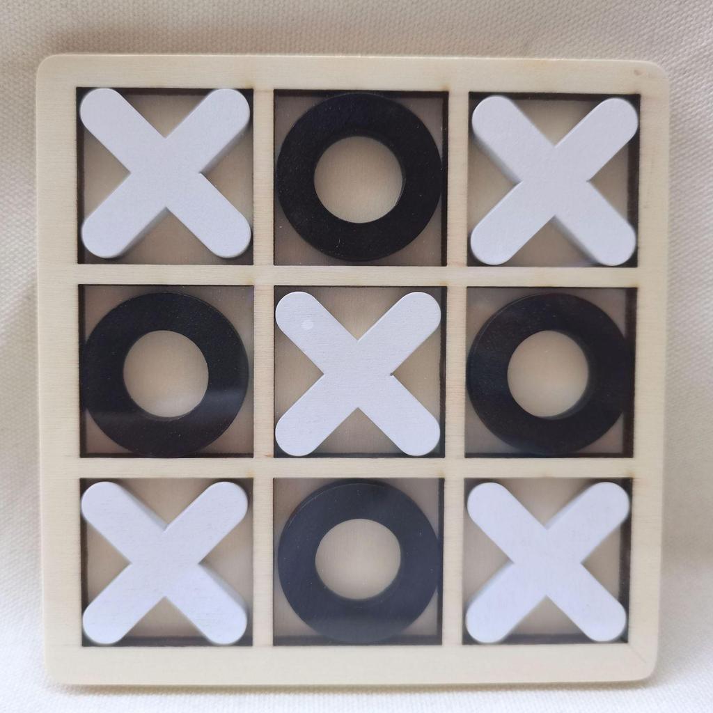 Wooden XO Tic-Tac-Toe Puzzle: Children's Early Education & Thinking Exercise Game for Kindergarten