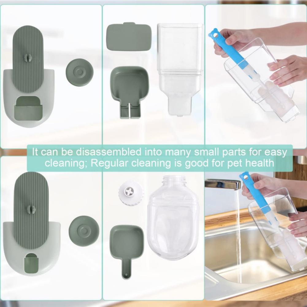 Pet Cage Hanging Feeder Automatic Feeder Water Fountain Food Container Dispenser for Puppy Cats Rabbit Hamsters