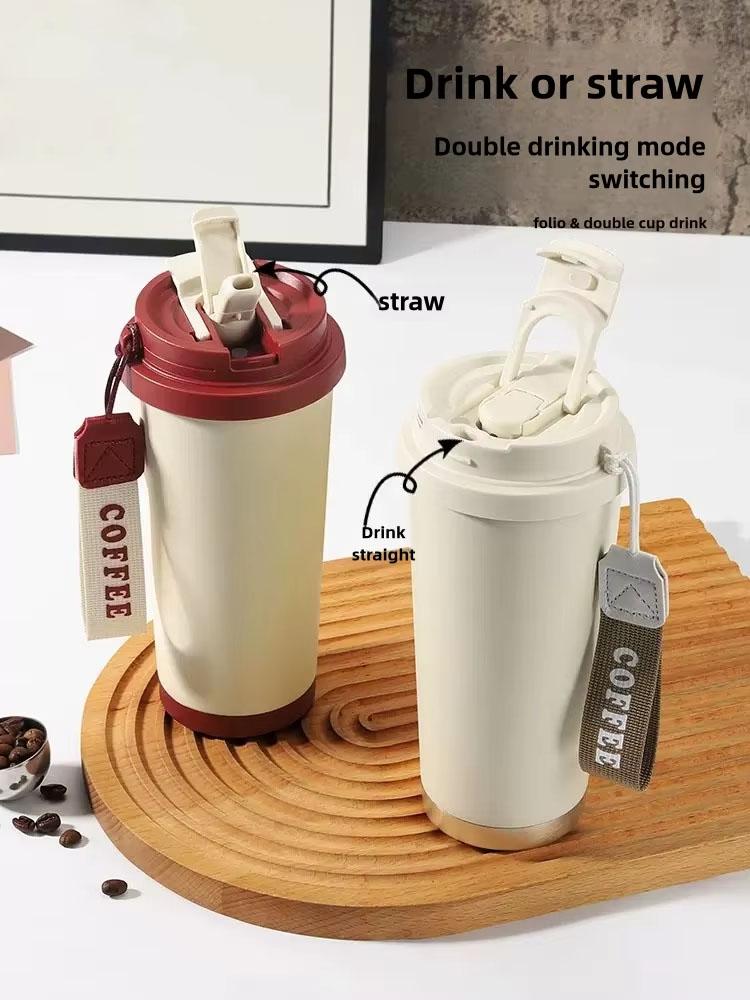 High-Value Women's 316 Stainless Steel Insulated Coffee Cup, Portable Car Large Capacity Water Bottle,Casual Style