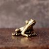 Pure Copper Gifts Animal Toad Solid Frog Statue Miniatures Figurines Tabletop Ornament Frog Pendant