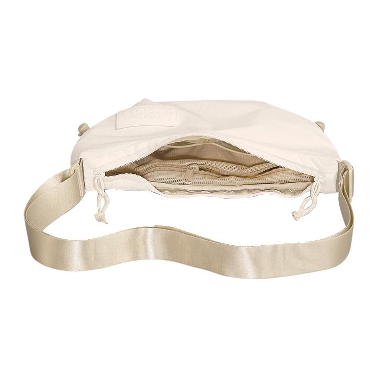 The North Face 3.1L Brand Logo Patch Shoulder Crossbody Outdoor Bag Women bags Recycled-Nylon Gardenia-White NF0A81DS4U0