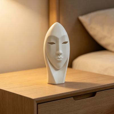 Абстрактная статуэтка лица для стола 3D-печать Минималистичная современная скульптура лица для декора дома, офиса, настольной полки, камина, подставки под телевизор