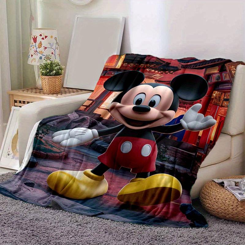 1PC Mickey Mouse Cartoon Blanket - Seasonal Universal, Home Decoration, Throw Blanket, Soft Flannel Throw Blanket - Versatile & Cozy for Bed