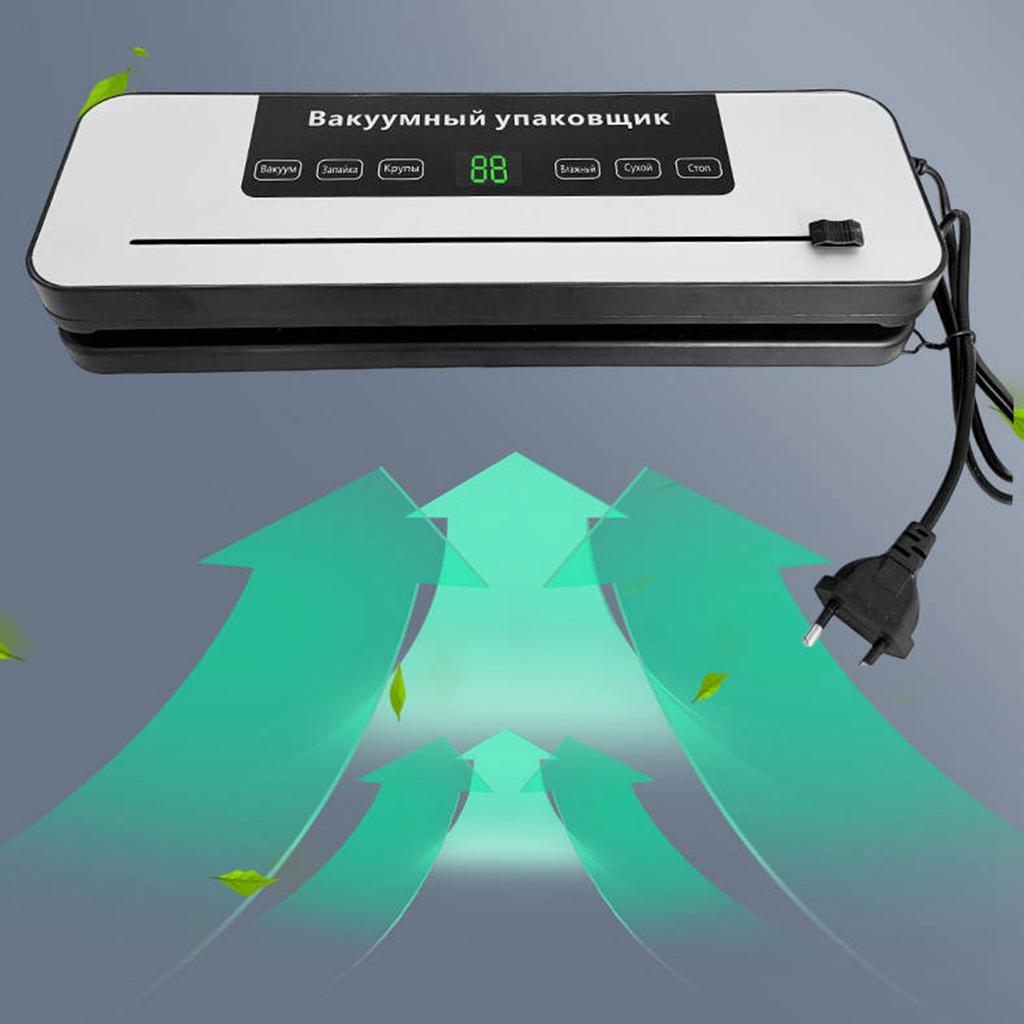 Бытовой вакуумный упаковщик, машина для запайки пластика для сохранения продуктов, вакуумный упаковочный аппарат двойного назначения для сухого и влажного использования.