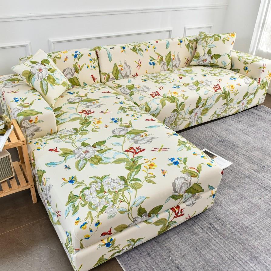 Four Seasons Printed Sofa Cover All Inclusive Elastic Sofa Dust Cover Single Double Three Or Four Anti Slip Tight Bag Seat Cushion
