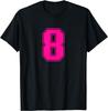Number 8 Pink Design T-shirt