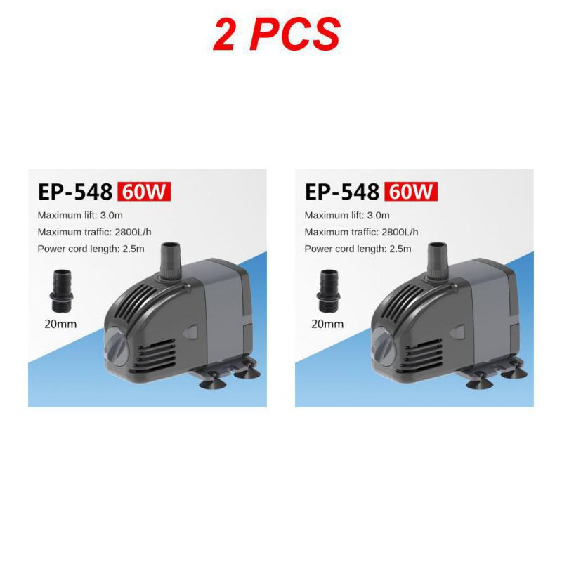 6 Вт 24 Вт 35 Вт 60 Вт Аквариумные водяные насосы для резервуаров, бесшумный погружной водяной фонтанный насос, фильтр для пруда с рыбками с присосками