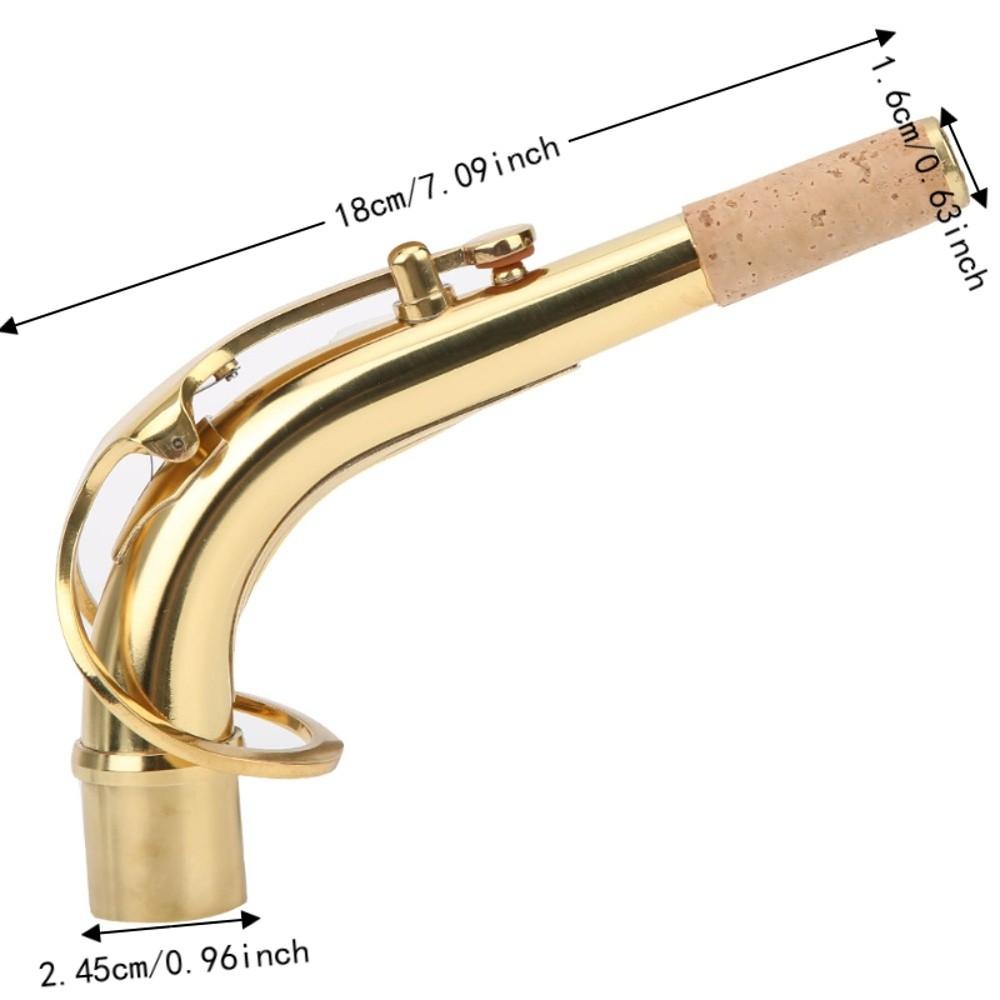 Gold Alto Saxophone Neck Brass Instrument Bend Neck Saxophone Neck Tube For Alto Saxophones Use