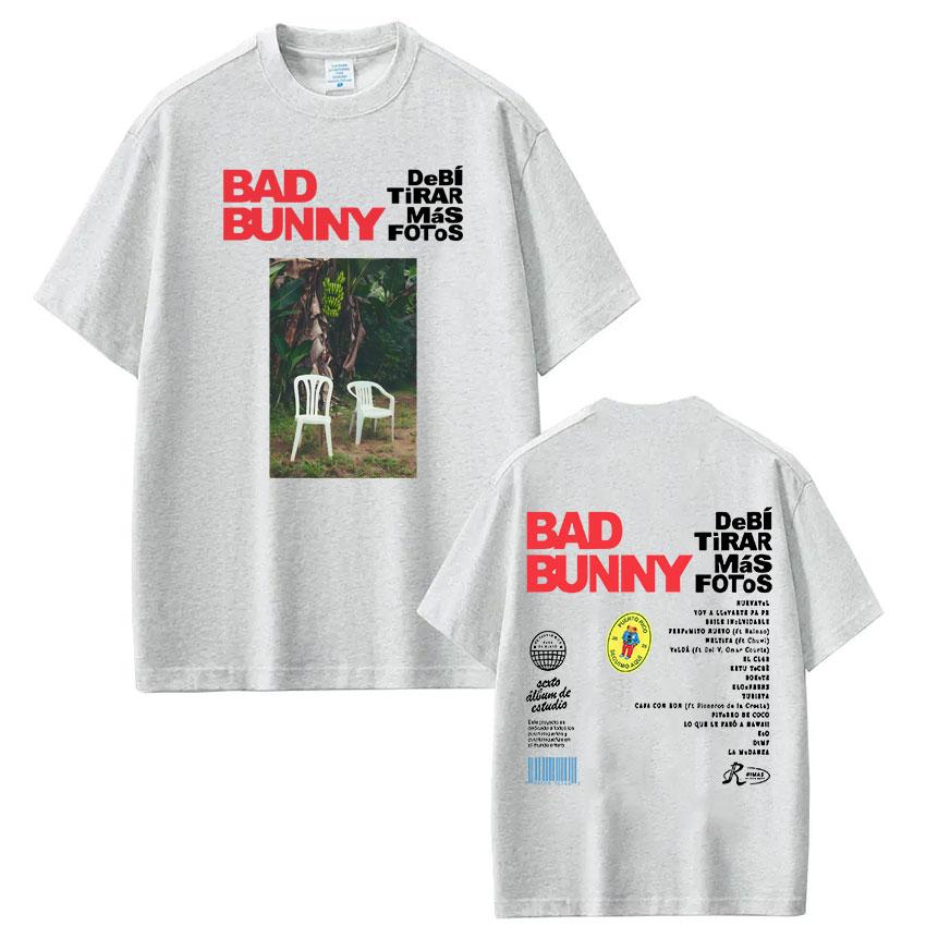 Rapper Bad Bunny Tshirt Takes More Photos DTMF 2026 Summer Unisexs Womens Patterns Hiphop Fashion Tshirt Couple Streetwear