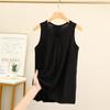 Women's Loose Fit Sleeveless Maternity Vest, Plus Size 200 Lbs, Belly-Covering Summer Outerwear.