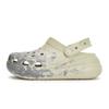 Crush Clog 811 Manufacture Ash Live Special Shoe Box High Street Ink Splash Hole Shoes Unisex Bone Silver Grey