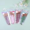 5-Piece Crystal Handle Makeup Brush Set with Soft Bristles