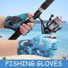Fishing Gloves Summer Men Women Ice Silk Sun Protection Non-slip Sea Fishing Anti-Cut Thin Cycling Fingerless Gloves Breathable