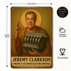 pc Vintage Jeremy Clarkson Racing Car Iron Poster  HeavyDuty Garage Wall Decor with Top Gear Inspired Retro Design