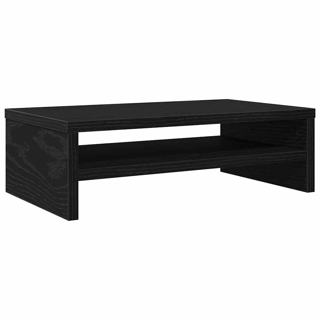 Monitor Stand in Black Oak Finish 42 x 24 x 13 cm Engineered Wood