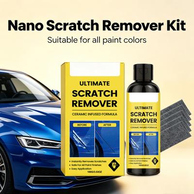 Нано Средство для удаления царапин Ultimate Scratch Remover Для всех типов автомобильной краски Ремонт на наноуровне Эффективный набор для удаления вихревых следов и пятен от воды