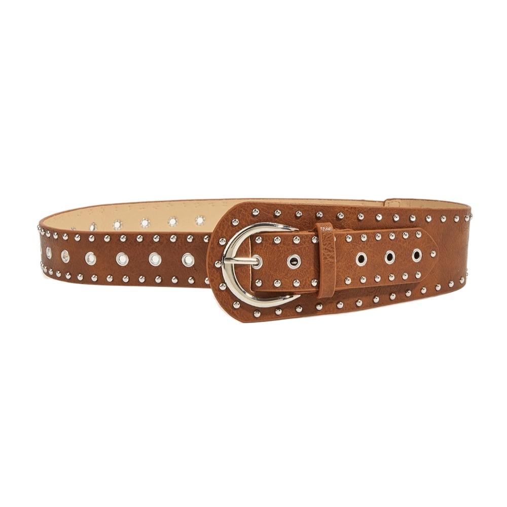 PU Leather Women's Waist Belt Vintage Dress Jeans Waistband Rivet Leather Belt Waist Decoration