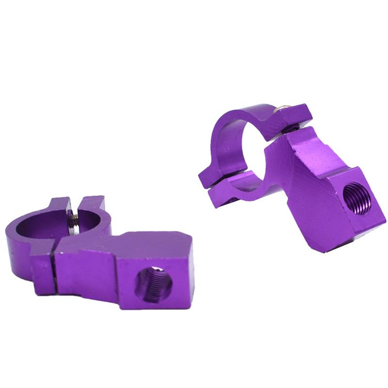 2 шт. кронштейн для крепления зеркала заднего вида для мотоцикла, квадроцикла, адаптер, зажимной винт с ЧПУ-алюминием 22 мм, 7/8 дюйма, универсальный руль