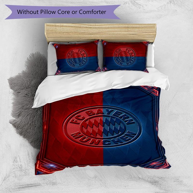 Bayern Munich Printed 3PCS Bedding Set Breathable Duvet Cover with Pillowcases Decorative Bed Linen for Bedroom Home