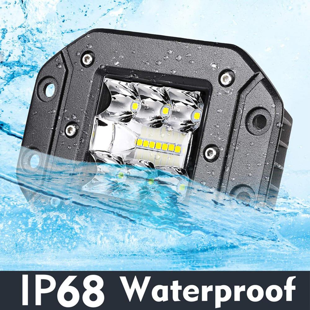 5" 39W Flush Mount LED Work Light Bar Offroad 12V 24V Spot Flood Beam Led Light Bar for Truck Jeep Atv 4x4 Car Fog Lamp