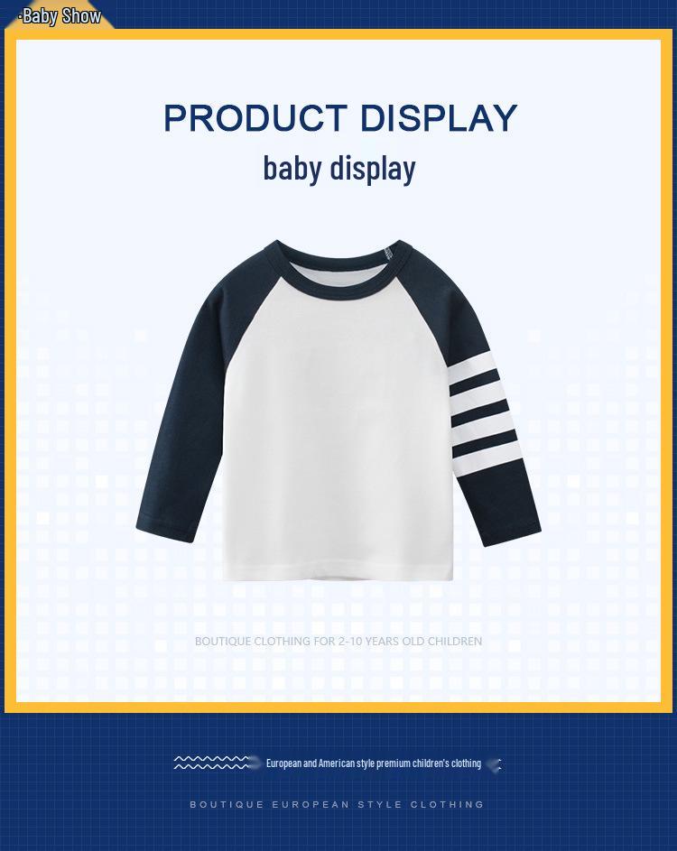 27kids Spring 2024 Children's Long-Sleeved T-Shirt Bottoming Shirt for Babies